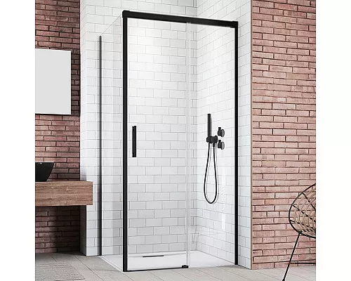 Приобрести Душевая дверь Radaway Idea Black KDJ 120 R 387042-54-01R профиль Черный стекло прозрачное в магазине сантехники Santeh-Crystal.ru