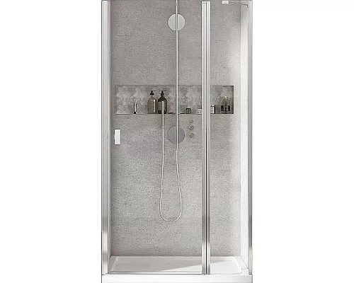 Купить Душевая дверь Radaway Nes DWJ II 100 R 10036100-01-01R профиль Хром стекло прозрачное в магазине сантехники Santeh-Crystal.ru