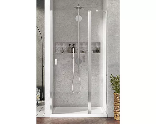 Купить Душевая дверь Radaway Nes DWJ II 110 R 10036110-01-01R профиль Хром стекло прозрачное в магазине сантехники Santeh-Crystal.ru