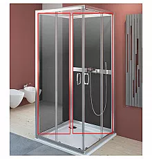 Задние стенки для душевого уголка Radaway Premium Plus 2S 80x80 33443-01-05N профиль Хром стекло графит