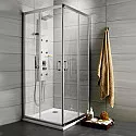 Душевой уголок Radaway Premium Plus D 1900 80x90 30437-01-01N профиль Хром стекло прозрачное