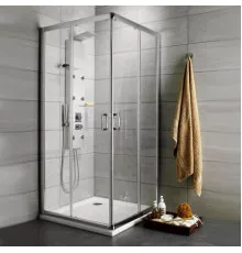 Душевой уголок Radaway Premium Plus D 1900 90x100 профиль Хром стекло прозрачное