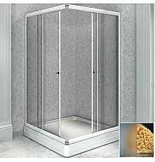 Душевой уголок Radomir 100x90 R 1-03-1-2-0-1211 с поддоном профиль Белый стекло матовое