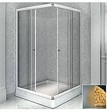 Душевой уголок Radomir 100x110 1-09-1-0-0-1231 профиль Белый стекло матовое