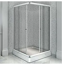 Душевой уголок Radomir 100x100 1-09-1-0-0-1190 профиль Белый стекло прозрачное