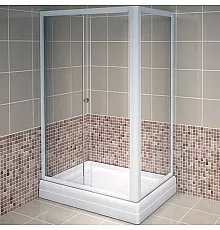 Душевой уголок Radomir Верчелли 121x84 1-09-1-0-0-0120 профиль Белый стекло прозрачное