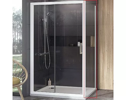 Приобрести Душевая стенка Ravak 10° 10PS-100 9UVA0100Z1 профиль Белый стекло Transparent в магазине сантехники Santeh-Crystal.ru