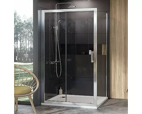 Заказать Душевая стенка Ravak 10° 10PS-80 9UV40C00Z1 профиль Хром стекло Transparent в магазине сантехники Santeh-Crystal.ru