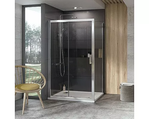 Приобрести Душевая стенка Ravak 10° 10PS-90 9UV70U00Z1 профиль Сатин стекло Transparent в магазине сантехники Santeh-Crystal.ru