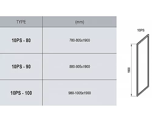 Приобрести Душевая стенка Ravak 10° 10PS-90 9UV70U00Z1 профиль Сатин стекло Transparent в магазине сантехники Santeh-Crystal.ru