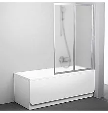 Шторка на ванну Ravak Behappy VS2 105 796M0U00ZG профиль Сатин стекло Grape