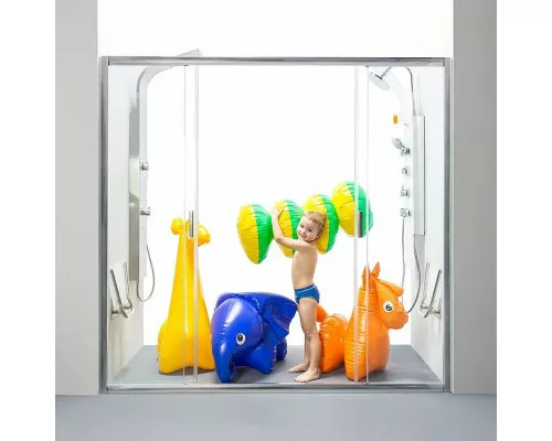 Купить Душевая дверь Ravak Blix BLDP4 150 0YVP0100Z1 профиль Белый стекло Transparent в магазине сантехники Santeh-Crystal.ru