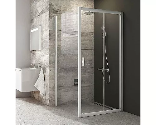 Купить Душевая стенка Ravak Blix BLPS-100 9BHA0100Z1 профиль Белый стекло Transparent в магазине сантехники Santeh-Crystal.ru