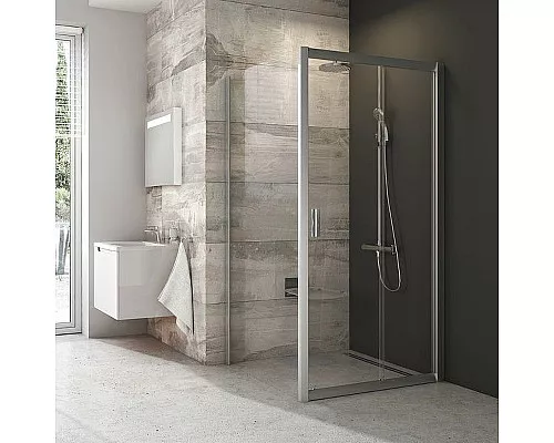 Заказать Душевая стенка Ravak Blix BLPS-100 9BHA0U00Z1 профиль Сатин стекло Transparent в магазине сантехники Santeh-Crystal.ru