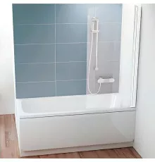 Шторка на ванну Ravak Chrome CVS1 80 R 7QR40100Z1 профиль Белый стекло Transparent