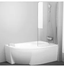 Шторка на ванну Ravak Chrome CVSK1 Rosa 160/170 R 7QRS0C00Y1 профиль Хром стекло Transparent