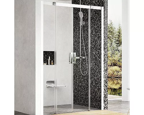Купить Душевая дверь Ravak Matrix MSD4-140 0WKM0100Z1 профиль Белый стекло Transparent в магазине сантехники Santeh-Crystal.ru