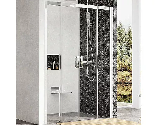 Купить Душевая дверь Ravak Matrix MSD4-160 0WKS0C00Z1 профиль Хром стекло Transparent в магазине сантехники Santeh-Crystal.ru