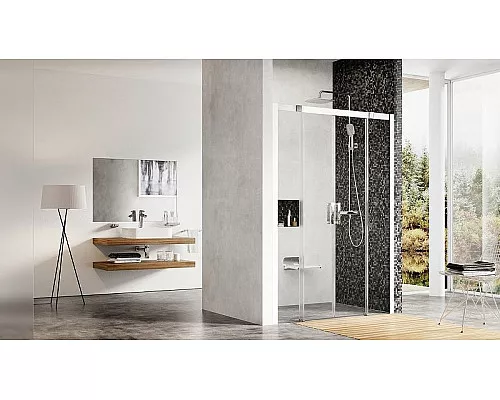 Приобрести Душевая дверь Ravak Matrix MSD4-160 0WKS0100Z1 профиль Белый стекло Transparent в магазине сантехники Santeh-Crystal.ru