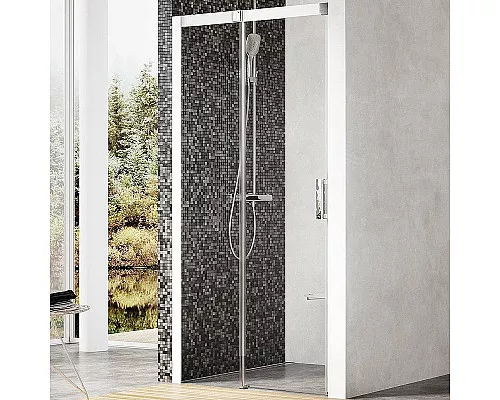 Заказать Душевая дверь Ravak Matrix MSD2-110 L 0WLD0100Z1 профиль Белый стекло Transparent в магазине сантехники Santeh-Crystal.ru