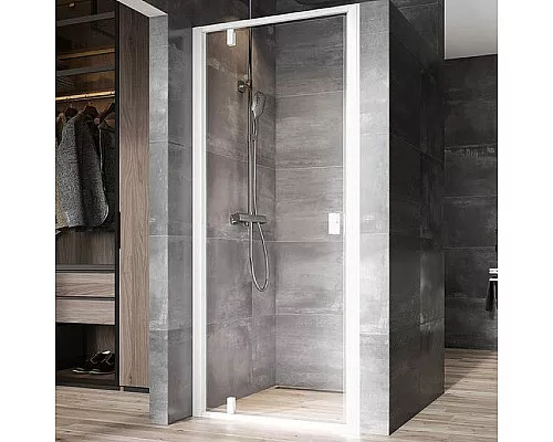 Приобрести Душевая дверь Ravak Nexty NDOP1-80 03O40101Z1 профиль Белый стекло Transparent в магазине сантехники Santeh-Crystal.ru