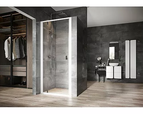 Заказать Душевая дверь Ravak Nexty NDOP1-80 03O40100Z1 профиль Белый стекло Transparent в магазине сантехники Santeh-Crystal.ru