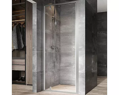 Купить Душевая дверь Ravak Nexty NDOP1-90 03O70U00Z1 профиль Сатин стекло Transparent в магазине сантехники Santeh-Crystal.ru