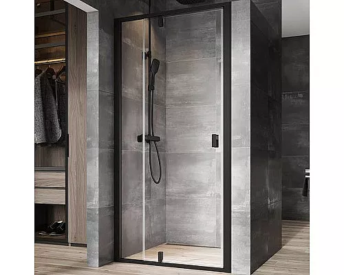 Приобрести Душевая дверь Ravak Nexty NDOP2-100 03OA0300Z1 профиль Черный стекло Transparent в магазине сантехники Santeh-Crystal.ru