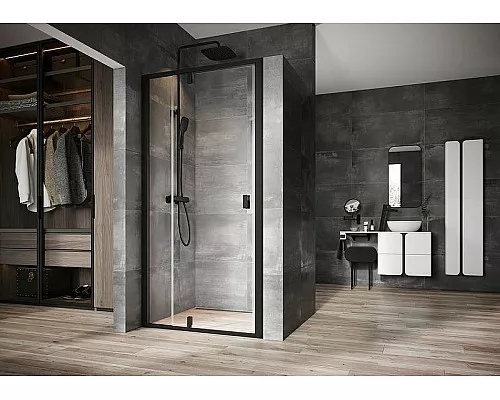 Приобрести Душевая дверь Ravak Nexty NDOP2-100 03OA0300Z1 профиль Черный стекло Transparent в магазине сантехники Santeh-Crystal.ru