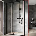 Душевая стенка Ravak Nexty NPS-80 90O40300Z1 профиль Черный стекло Transparent