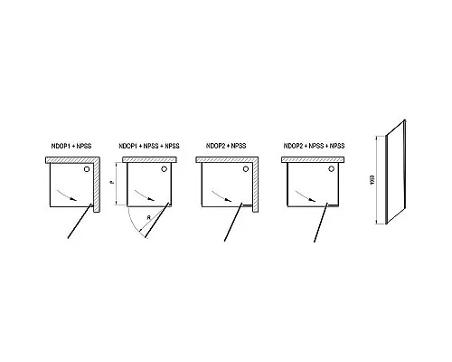 Заказать Душевая стенка Ravak Nexty NPS-100 90OA0U00Z1 профиль Сатин стекло Transparent в магазине сантехники Santeh-Crystal.ru