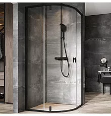 Душевой уголок Ravak Nexty NSKK3-90 90x90 3O677300Z1 профиль Черный стекло Transparent