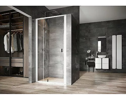 Заказать Душевая дверь Ravak Nexty NDOP2-110 03OD0100Z1 профиль Белый стекло Transparent в магазине сантехники Santeh-Crystal.ru