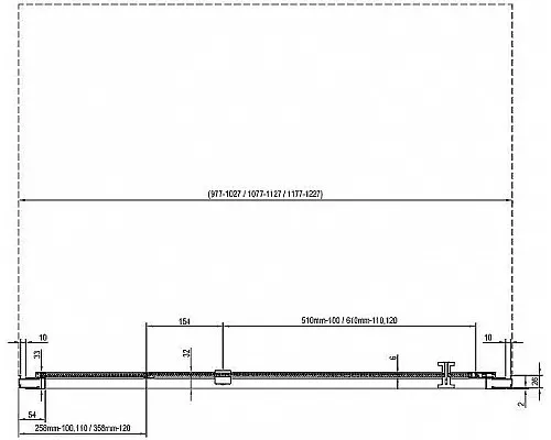 Заказать Душевая дверь Ravak Nexty NDOP2-110 03OD0100Z1 профиль Белый стекло Transparent в магазине сантехники Santeh-Crystal.ru