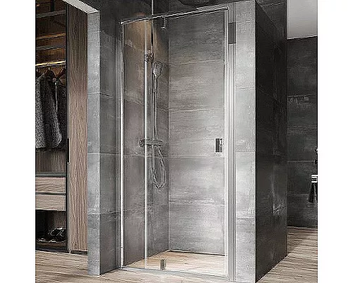 Купить Душевая дверь Ravak Nexty NDOP2-120 03OG0C00Z1 профиль Хром стекло Transparent в магазине сантехники Santeh-Crystal.ru