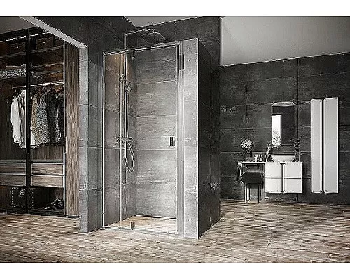 Купить Душевая дверь Ravak Nexty NDOP2-120 03OG0C00Z1 профиль Хром стекло Transparent в магазине сантехники Santeh-Crystal.ru