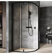 Душевой уголок Ravak Nexty NSKK3-80 80x80 3O644300Z1 профиль Черный стекло Transparent