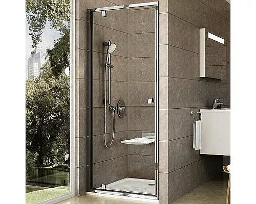 Купить Душевая дверь Ravak Pivot PDOP1-80 03G40C00Z1 профиль Хром стекло Transparent в магазине сантехники Santeh-Crystal.ru