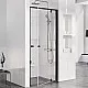 Купить Душевая дверь Ravak Pivot PDOP1-80 03G40300Z1 профиль Черный стекло Transparent в магазине сантехники Santeh-Crystal.ru