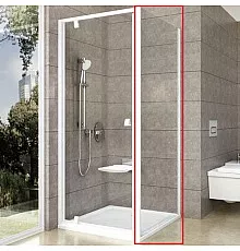 Душевая стенка Ravak Pivot PPS-100 90GA0100Z1 профиль Белый стекло Transparent