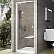 Приобрести Душевая дверь Ravak Pivot PDOP1-90 03G70100Z1 профиль Белый ручка Хром стекло Transparent в магазине сантехники Santeh-Crystal.ru