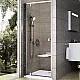 Купить Душевая дверь Ravak Pivot PDOP1-90 03G70U00Z1 профиль Сатин ручка Хром стекло Transparent в магазине сантехники Santeh-Crystal.ru