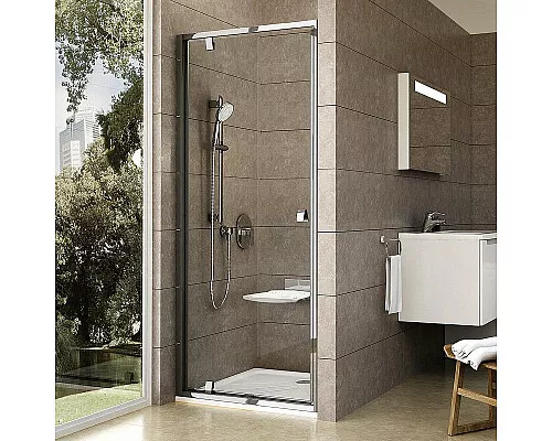 Заказать Душевая дверь Ravak Pivot PDOP1-90 03G70C00Z1 профиль Хром ручка Хром стекло Transparent в магазине сантехники Santeh-Crystal.ru