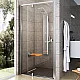 Приобрести Душевая дверь Ravak Pivot PDOP2-100 03GA0U00Z1 профиль Сатин ручка Хром стекло Transparent в магазине сантехники Santeh-Crystal.ru