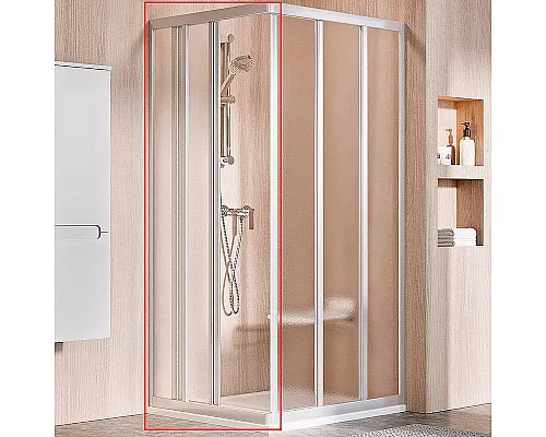 Приобрести Душевая дверь Ravak Supernova ASRV3-80 15V40U02ZG профиль Сатин стекло Grape в магазине сантехники Santeh-Crystal.ru