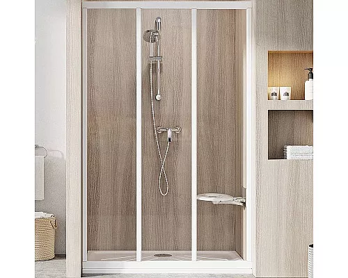 Купить Душевая дверь Ravak Supernova ASDP3-100 00VA01R2Z1 профиль Белый стекло Transparent в магазине сантехники Santeh-Crystal.ru