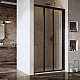 Заказать Душевая дверь Ravak Supernova ASDP3-130 00VJ03R2Z1 профиль Черный стекло Transparent в магазине сантехники Santeh-Crystal.ru