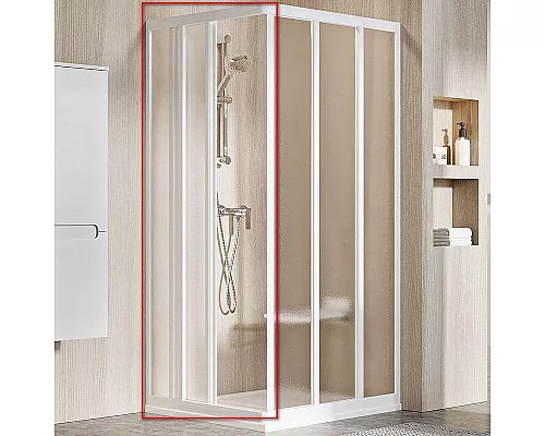 Купить Душевая дверь Ravak Supernova ASRV3-75 198 15V301R2ZG профиль Белый стекло Grape в магазине сантехники Santeh-Crystal.ru