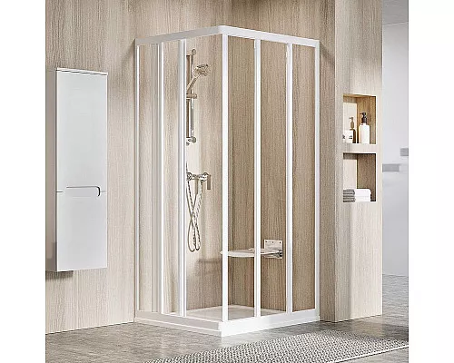 Приобрести Душевая дверь Ravak Supernova ASRV3-75 198 15V301R2Z1 профиль Белый стекло Transparent в магазине сантехники Santeh-Crystal.ru