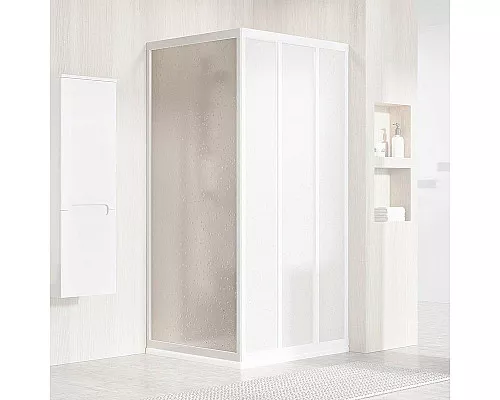 Купить Душевая стенка Ravak Supernova APSS-80 940401R211 профиль Белый витраж пластик Pearl в магазине сантехники Santeh-Crystal.ru